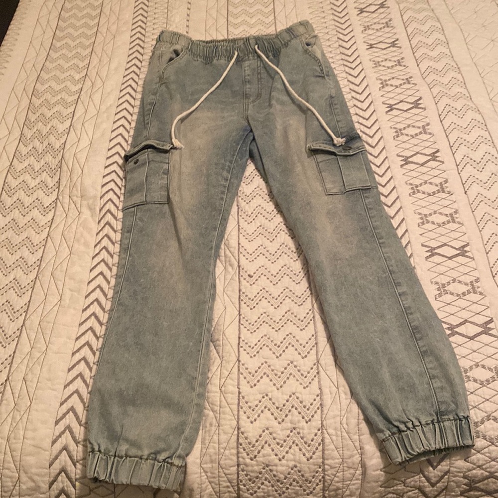 Blue jeggings